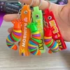 Fidget Toys 애벌레 귀여운 거품 감압 도구 키 체인 펜던트 장난감 탄력성 푸시 거품 방지 키즈 스트레스 교육 놀라움 P0927