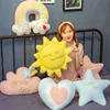 Plush Dolls Washable Rainbow Star Sun Pillow Stuffed Ice Cream Color Heart Girly Sofa Back Cushion Sweet Gift gift for Her 220927