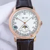 4010T MENS WATW TW FACTORY SWISS 2460QCL AUTOMATIC AUTOMATIC BIAŁY / BLUE DEL SPAPHIRE Crystal Rose Gold Classic Luksusowe Kolory na rękę