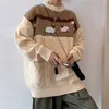 Męskie swetry Zazomde HARAJUKU KNIKOWANE KARTOON SWICOVERS MĘŻCZYZNIE SWEATER HIP HOP SWEATER MĘŻCZYZNIE Zima Zima luźna 220927