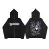 Hoodies masculinos moletom goth harajuku grunge anime impressão zip hoodie homens solto casal tops japão estilo adolescentes hip hop y2k streetwear 220924