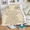 Blankets Swaddling Fleece Blanket To My Daughter/Son Deken Dutch Message Letter Flannel Blanket Gift For Kids koc 120X150/130X150/150X200/150X220CM 220927