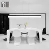 Hanglampen l rechte strip led kantoor verlichting kroonluchter creatieve moderne acryl conferentie kamer project woord hangende lijnlamp