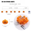 Guirlande lumineuse LED citrouille d'Halloween 20 LED 3 m 8 modes minuterie étanche Orange Jack-O-Lantern USB à piles décorative scintillante décoration intérieure extérieure