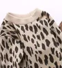 Pullover Citgeett Autumn Kids Boys Boys Leopard Printed Long Sleeve Crew Neck Sweater Tops Spring Cloths 220924