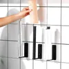 Crochets espace aluminium sans poinçon cuisine étagère support mural salle de bain papier serviette cintre simplicité noir porte-serviettes