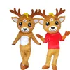 Halloween Cute Deer Mascot Costulat Symulacja Kreskówka Stroje Postacie Suit Suits Strój Bożego Narodzenia Karnawał fantazyjna sukienka dla mężczyzn kobiety