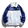 Jackets masculinos Bordado unissex do time do colégio Harajuku retchwork masculino de streetwear vintage colégio casaco de combinação de colaboração Bomber 220927