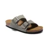 Män glider platt sandaler designer kvinnor kork toffel sommarskor dubbel spänne läder träy muls strand flip flops