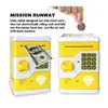 Miniatures Toys ATM Password ATM Piggy Bank for Real Money Saving Box Cash Coin Can