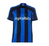 22 23サッカージャージー22 23 Inter Barella Vidal Lautaro Eriksen Alexis Dzeko Correa Football Shirt 2023 Milan Home Away Third Men Top Kit Mens Adult Kids Kit