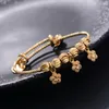 Bangle 4 pçs / lote 24k ouro mulheres dubai noiva casamento etíope pulseira áfrica árabe jóias charme meninas índia presentes235h