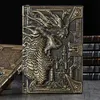 Notepads 3D Three-dimensional Dragon A5 Notebook European Retro Thickened Pu Embossed Notepad Diary Business Gift Office Supplies 220927