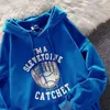 Sweats à capuche pour femmes Sweat-shirts Vert foncé Gants de baseball américains imprimés Sweat à capuche Mode jeunesse Sweat-shirt Automne Vintage Sweat à capuche ample pour hommes et femmes 220926