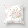 Pillow Flowers 3D Printed Throw Covers For Chair Polyester Square Woven Cover Home Decor Cojines Decorativos