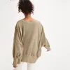 Kvinnors hoodies tr￶jor ￶verdimensionerade 100% bomull l￥ng￤rmad lappt￤cke ￶ppet sida streetwear harajuku pullovers h￶stkl￤der f￶r 220924