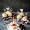 Décoration de fête Il a demandé qu'elle a dit oui Cupcake Toppers Bague en diamant Coeur Choix de gâteaux pour les décorations de fête de fiançailles de mariage