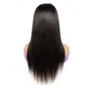 4x4 Kości prosta koronkowa peruka dla kobiet proste ludzkie peruki włosy z przezroczystą koronką t środkową koronkową perukę wstępnie ścięty naturalny kolor