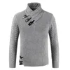 Męskie swetry zimowe turtlerek Sweter Modna moda duży rozmiar pullover jesienne ciepłe koszule retro ubrania na drutach 220927