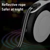 Dog Collars Leashes 5M LED Light Retractable Pet Leads Dog Leashes Traction Rope Belt Durable Large Dogs Cat Walk Run Leash Automatic Extension Lead 220923