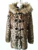 Damen Pelz Faux Savabien Winter Ry Kapuzen Leopardenmantel Vintage Langarm Harajuku Fake Jacke Parka Festival Streetwear 220927