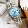Reloj de lujo azul 40 mm Hombres Acero inoxidable 36 mm Negro Oro Plata Verde Maquinaria automática Relojes para hombre w89o