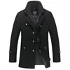 Herren Wollmantel Herbst Winter Baumwolle verdicken Wollmischungen Jacke Mäntel hochwertige männliche Tops winddichte warme Trenchcoats