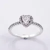 Womens Wedding Ring 925 Sterling Silver Heart CZ Diamond Fit Pandora Style Anniversary Birthday Engagement Rings With Original Box299u