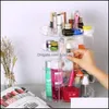 Badezimmer-Aufbewahrungsorganisation, transparenter Make-up-Organizer, 360-Grad-Drehung, Mti-funktionale Kosmetikbox, DIY, verstellbare Höhe, Dr. Dhpuf