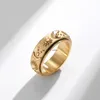 Emboss Stars Moon Sun roteerbare roestvrijstalen ringband vinger verlicht druk spinner Decompressieringen voor mannen Women Fashion Jewelry Will en Sandy