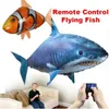 Electricrc Animals Remoter Control Shark Toys Ming Fish Imprared Flying Air Balloons Clown Gifts Party Decoration Animal 220923