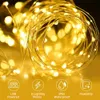 زينة عيد الميلاد 5/10/20M USB LED FAIRY LIGHTS COPPER WIRERPROOF Streting String String Light Holiday Party Decoration 220927