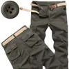 Pantalons pour hommes 2022 Hommes Printemps Automne Mode Multi-poches Salopette Homme Casual Coton Lâche Cargo Pantalon Mâle Long Travail Pantalon A269