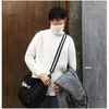 Men's Sweaters Man Winter High Collar Black Mohair Sweatshirt Slim Fit Pullover Long Sleeve Thermal Designers Mens 220927