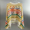 Damskie koszulki z dzianiny poprawna wersja stylu wczesnej jesieni Golden Hyunya fashion stripe hook sweter z okrągłym dekoltem z okrągłym dekoltem