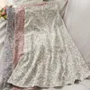 Spódnice Vintage Summer Women Stylowy kwiatowy nadruk Elastyczne odchudzanie luźne luźnie luźna szyfonowa spódnica swoboda elegancka elegancka spódnica 220924