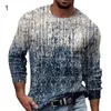 Men's T Shirts Fashion Men T-shirt Oversize O Neck Autumn Winter 2022 Tee Shirt Long Sleeve Warm Crew Loose Casual Tshirt Top