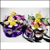 Parti Maskeleri Parti Maskeleri Elektrokaplama LED Parlayan Güzellik Maskesi Masquerade Prenses Moda Kadın Yarım Yüz Markaları Hallowe HomeDustri Dhdmo