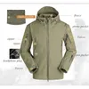 Men's Jackets Mens Tactical Hiking Shark Skin Soft Shell Clothes Windbreaker Flight Pilot Hood Military Fleece Field 220927