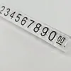 Supplies de vente au détail Bijoux en plastique Affichage du prix du prix marqué marqué la barre de particules affichées de 7,8 cm assembler combinaison symbole de devise 100sets