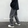 Erkek kot pantolon artı 2xl m harfli basılı bahar yaz gevşek düz sokak kıyafeti gündelik denim pantolon 220927