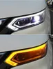 Auto-strålkastare för Qashqai 20 19-2022 LED Frontlight High Beam Daym Dayming Lights Turn Signal Accessories