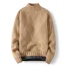 Sweaters masculinos Autumn Casual Fleece Moda de inverno quente Masculino de lã de pescoço Pullovers m 3xl 220927