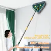 Mops Washing Glass Ceiling Car wash Cleaning Squeegee Kitchen Wall Flat Windows Telescopic Wiper Brush With Chenille Triangle 220927