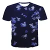 Мужская рубашка легкая медуза повседневная футболка глубокая море лето мода с коротким рукавом с коротким рукавом XXS-6xl