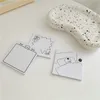 Примечания INS Cartoon Симпатичные короткие удары медведь Memo Pad Black White Rame Record Сообщение о ноутбуке Kawaii Школьная канцелярские товары 50 листов 220927