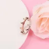 Cluster ringen ckk roze betoverde kroon voor vrouwen 925 Sterling Silver Jewelry Party Wedding Anillos Mujer Anel