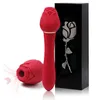 Seks Oyuncak Masaj Vibratör 2'de 1 Siyah Mor Pembe Kırmızı Emme Klitoral meme ucu y Oyuncaklar Kadınlar İçin Dil Gül Yetişkin