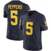 Abbigliamento da college football americano College Football NCAA Michigan Wolverines 10 Tom Brady Jersey Legend 5 Jabrill Peppers 2 Charles Woodson 21 Desmond Howard 56 LaMarr W