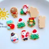 Objetos decorativos 10 peças, novo mini coleção de natal, série de resina, cabochão com parte traseira lisa, livro de visitas, acessórios de beleza kawaii